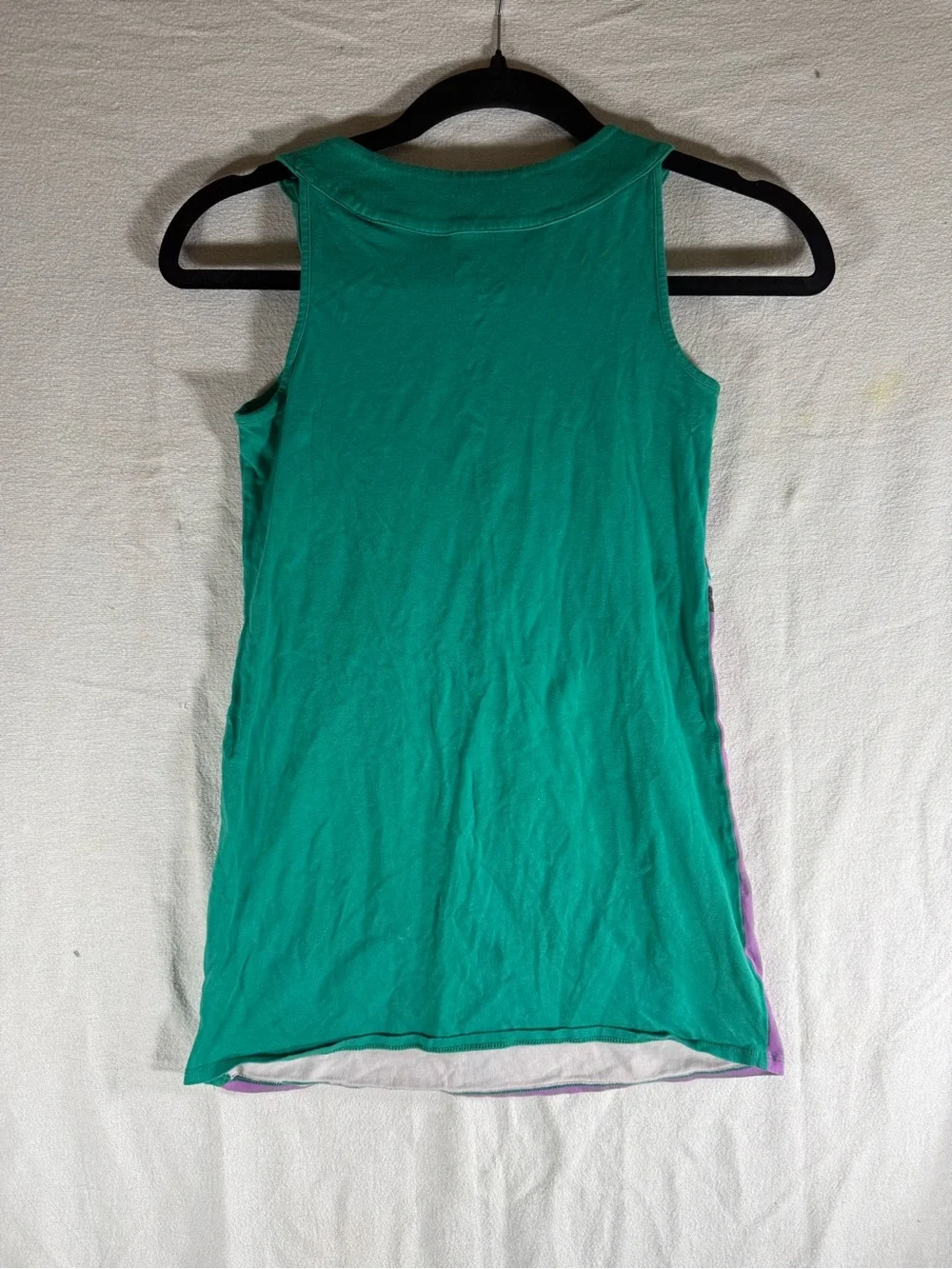 Justice Green & Purple Heart Tank Top with Sequin Neck